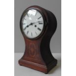 A LATE 19TH CENTURY MAHOGANY CASED BALLOON CLOCK