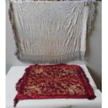 VARIOUS SHAWLS AND TEXTILE PANEL