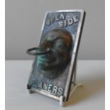 AN LATE 19TH CENTURY CAST BRONZE AMERICAN PAPERWEIGHT, advertising the Detrick & May Machine Co.