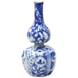 JAPANESE IMARI BLUE AD WHITE DOUBLE GOURD VASE LATE 19TH / EARLY 20TH CENTURY the moulded