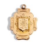 A 15CT WATER POLO MEDAL Engraved city water polo championship September 13th 1894 Marked 15, London,