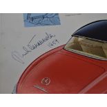 1959 MERCEDES 300SL BROCHURE - SIGNED BY RUDOLF CARACCIOLO Outlining specifications for the Coupe