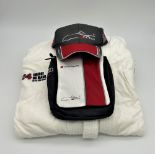 2006 LE MANS COMPLIMENTARY DRESSING GOWN, CAP AND BAG As gifted to guests of Audi during the Le Mans