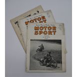 THREE 1920s COPIES OF MOTOR SPORT MAGAZINE Incorporating "The Brooklands Gazette!" Motor Sport