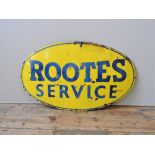 1950s ROOTES SERVICE ENAMEL SIGN "Rootes Service" - an early post-war single sided enamel