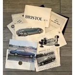 A COMPREHENSIVE SELECTION OF PERIOD BRISTOL CARS PROMOTIONAL MATERIAL Covering most models from