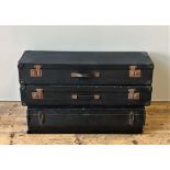 THREE PRE-WAR LUGGAGE TRUNKS Three 1930s motor luggage cases.   "My mother learnt to drive in her
