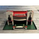 1930s ART DECO TOY GARAGE Charming unrestored 1930s style art deco toy car garage, with elevator and