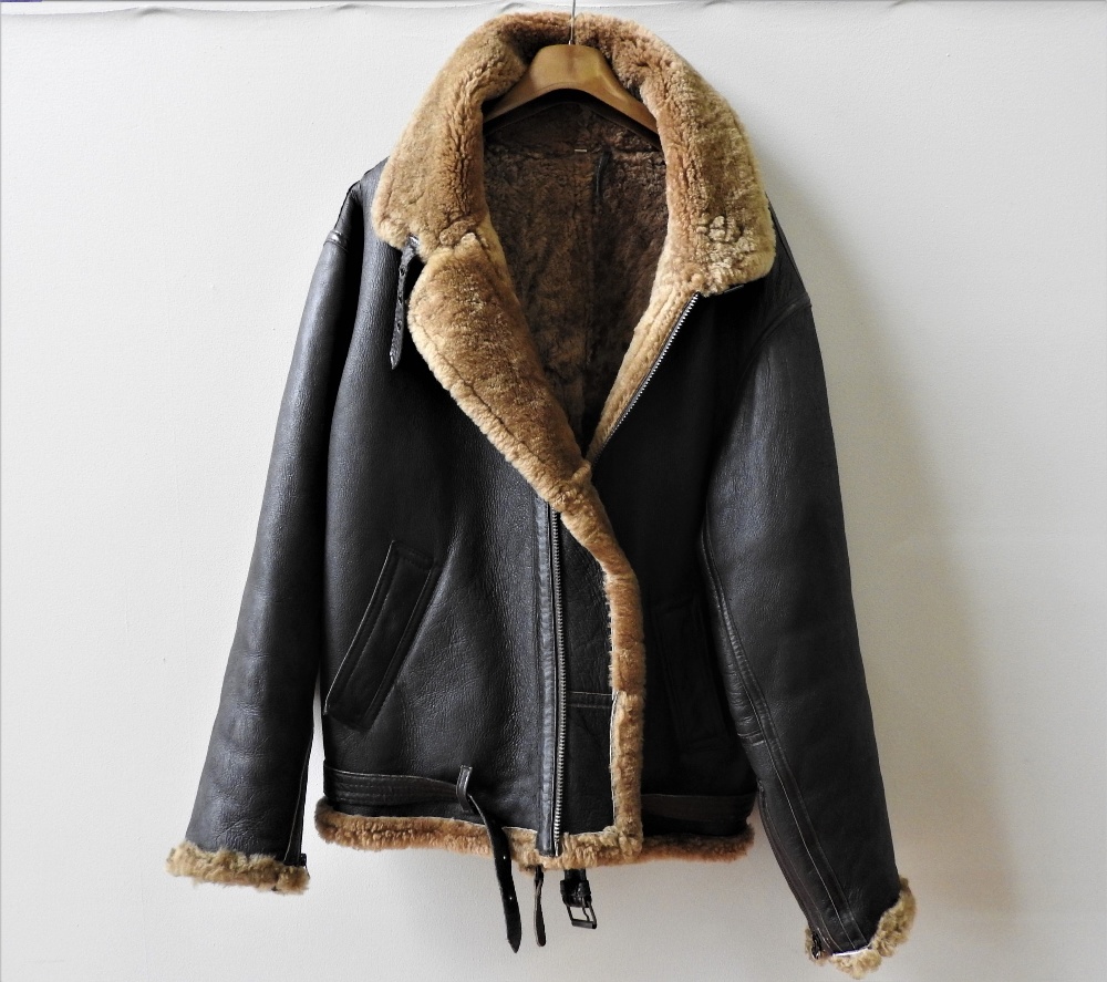 SHEEPSKIN FLYING JACKET Modern item, produced in South America, sized L/XL.