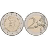 2 Euro, 2019, 200. Jahrestag der Thronbesteigung von Fürst Honore V., in Kapsel, in Originalschatull