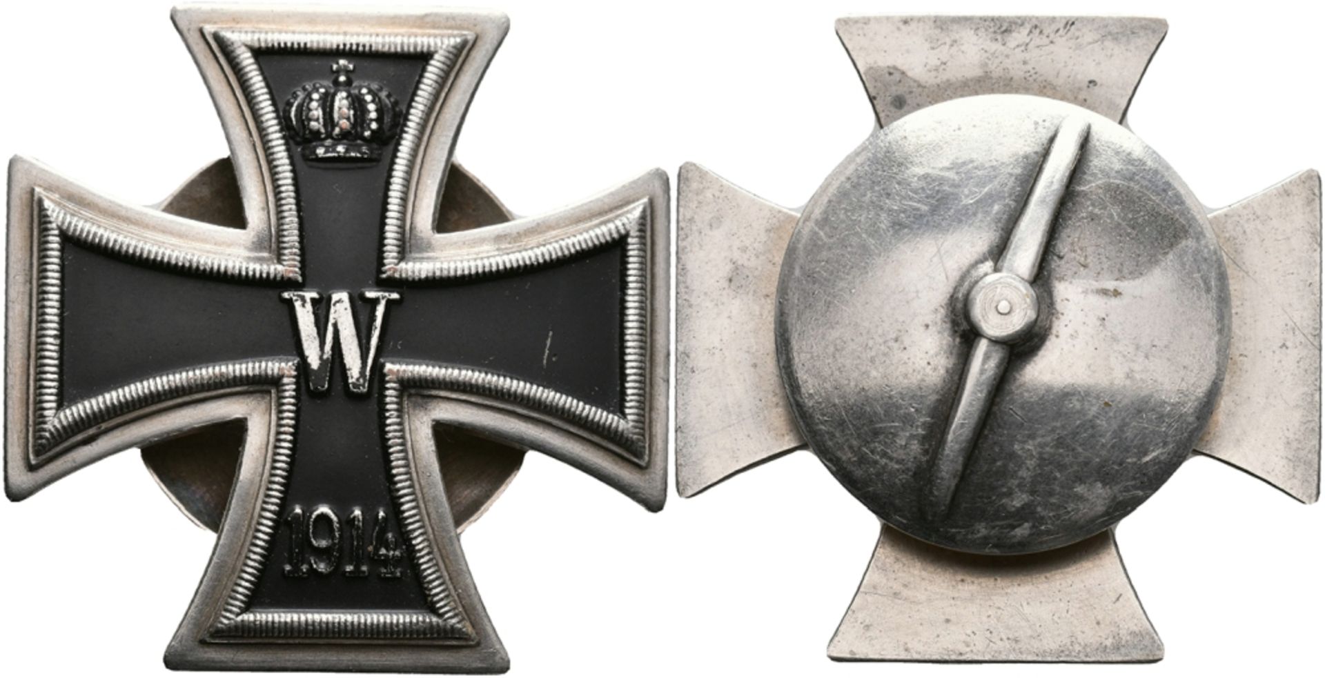 Prussia, Iron Cross 1914 1. Class, arched form, unmagnetic, on screw disc, without manufacturer, OEK