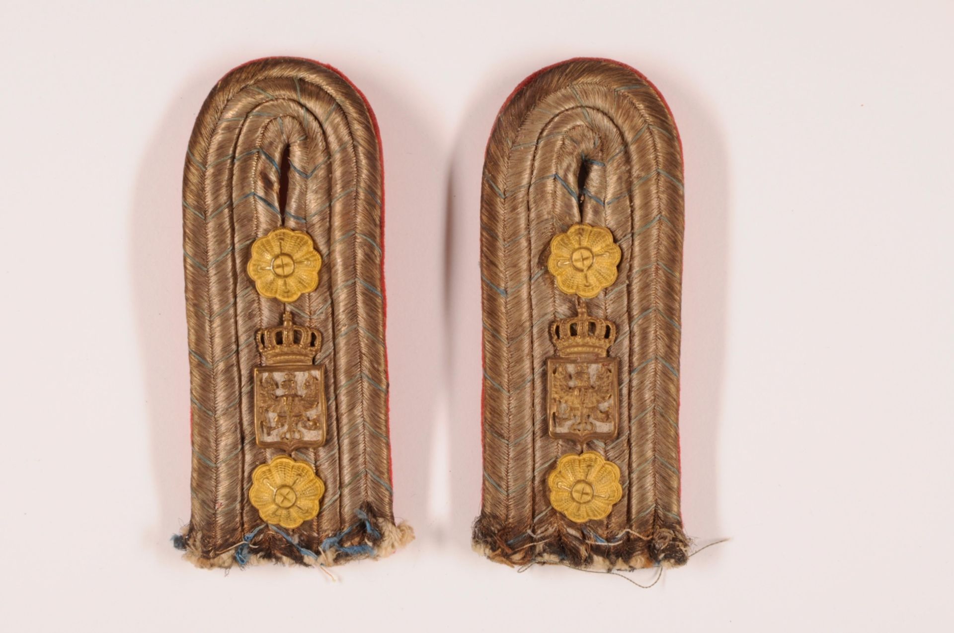 Prussia, pair epaulettes for an official, carried, condition 2-3.