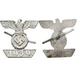 Wiederholungsspange 1939 zum Eisernen Kreuz 2. Klasse 1914, 2. Form, Buntmetall versilbert, Variante