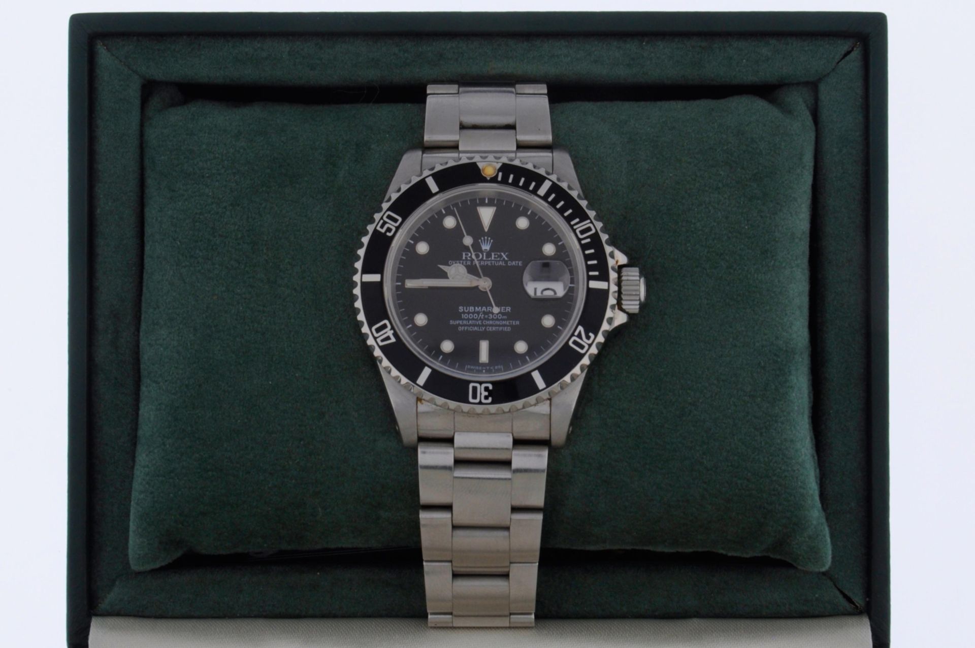 Rolex Oyster Perpetual Date Submariner Herren Chronometer. Ca. 40mm,  Edelstahl Oystersteel, schwarz - Bild 2 aus 6