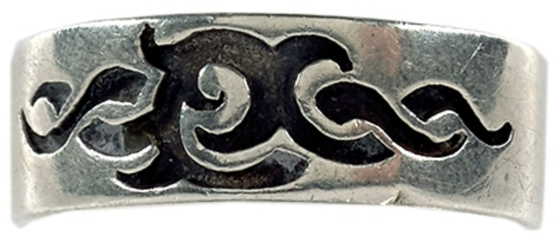 Herrenfingerring mit Ornament. 20. Jh. 925er Sterling Silber, gestempelt: Ringgröße: Deutschland: 67