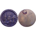 Aachen, one-sided cast bronze medal (diameter approximate 94, 0 mm, approximate 247, 56 g), undated,
