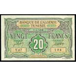 Algerien, Banque de L`Algérie, 20 Francs 4.6.1948, P-103. Erh. II-