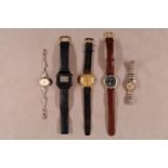 Lot 7 watches high-grade steel / metal / plastic, partial gold plated, composed of: Seiko,