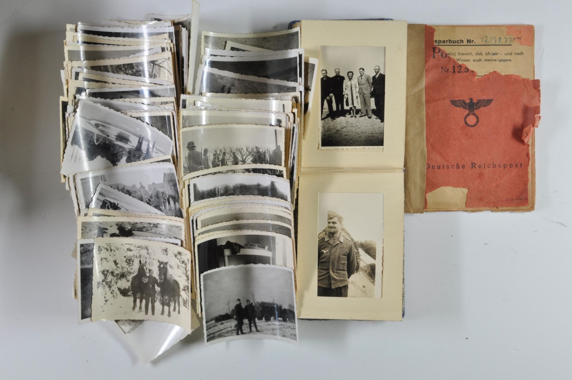 Foto-Nachlass mit über 200x Aufnahmen eines Soldaten der Wehrmacht mit u.a. Frankreich Feldzug mit B
