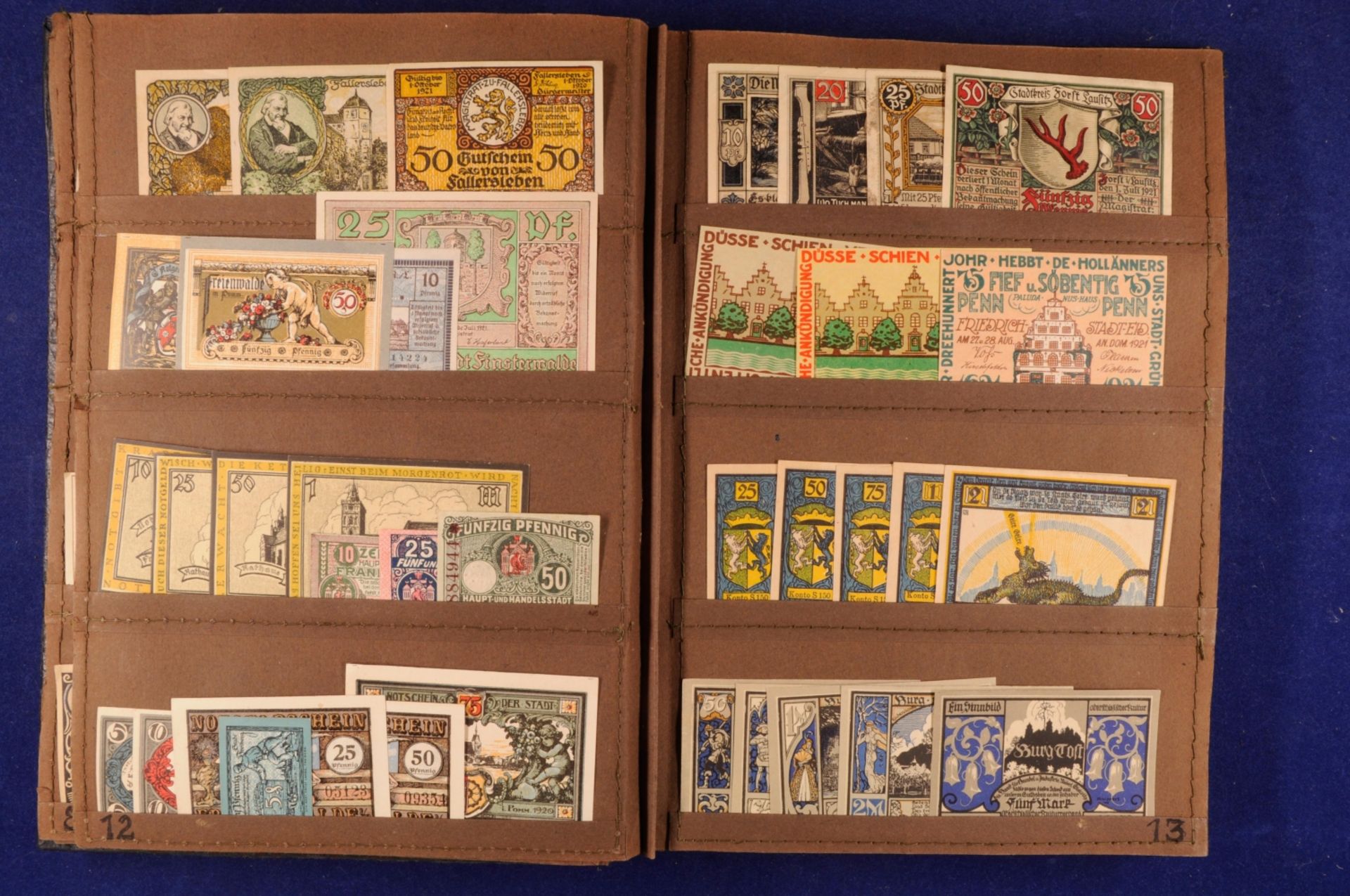 Sammlung städtisches Notgeld im alten Leder-Album mit über 700 Scheine (A-Z). Vertreten sind die Stä - Bild 6 aus 24