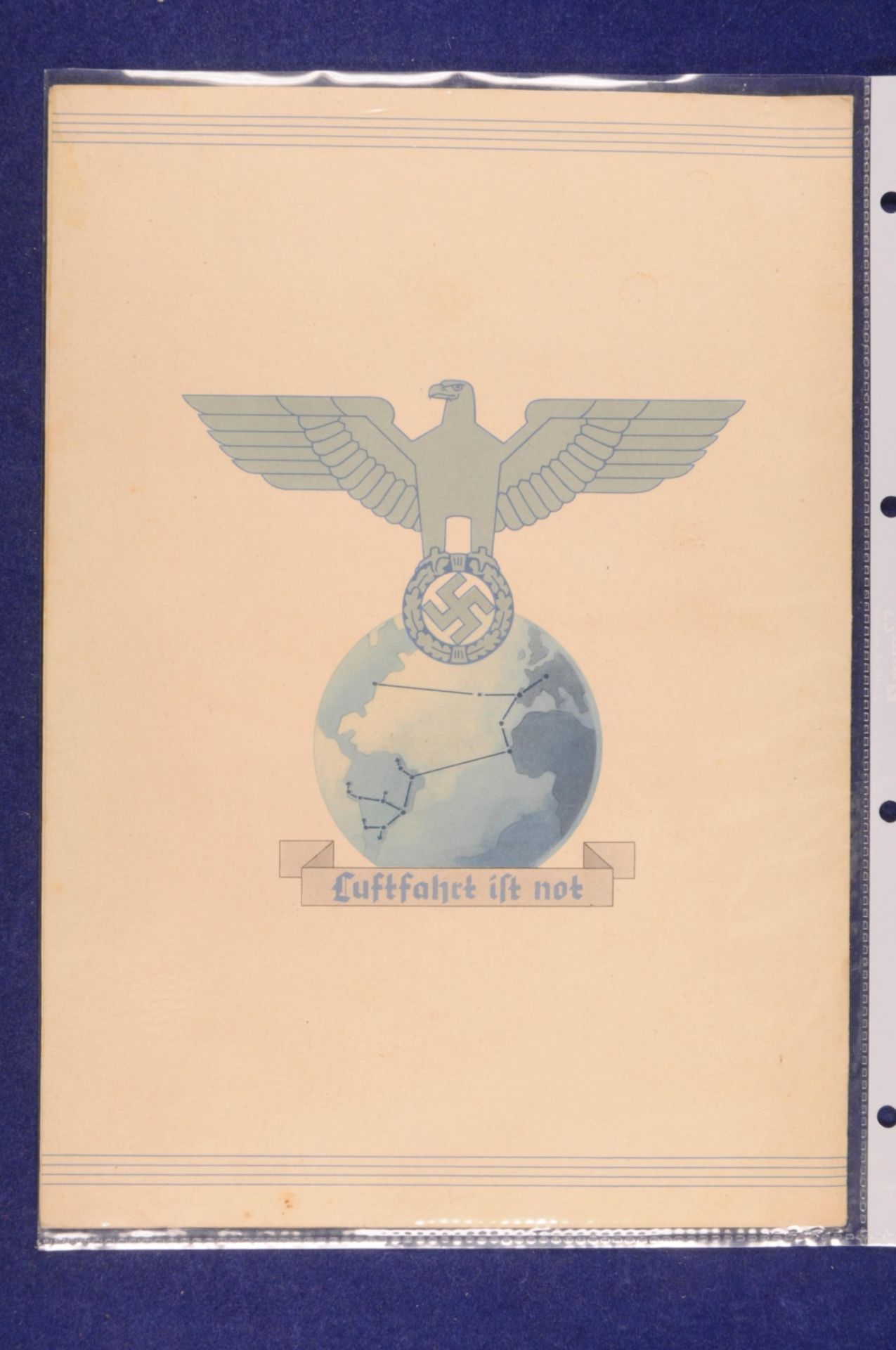 Deutsche Reichspost, Telegramm, Motiv \Zeppelin\, innen mit kurzem Text, kleine Stockflecken, leicht - Bild 2 aus 2