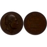 Belgium, bronze medal (diameter approximate 55 mm, approximate 80, 97 g), from L. Vienna, on Adolphe