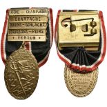 Kyffhäuser commemorative medal for 1914 / 1918 at belt buckle with 5 combat ribbons, as well \\