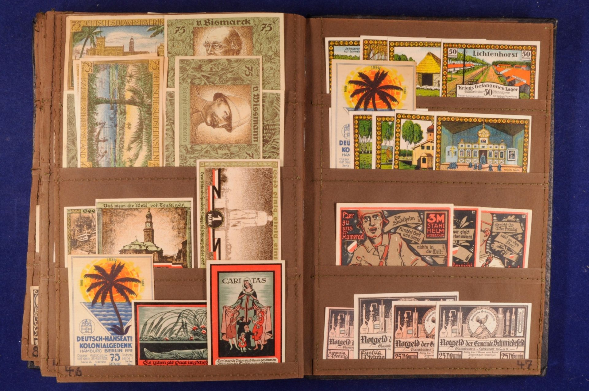 Sammlung städtisches Notgeld im alten Leder-Album mit über 700 Scheine (A-Z). Vertreten sind die Stä - Bild 23 aus 24