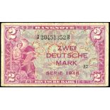 Bank deutscher Länder 1948-194, 2 DM 1948. Serie  A / B Ro. 234, Erh. III.
