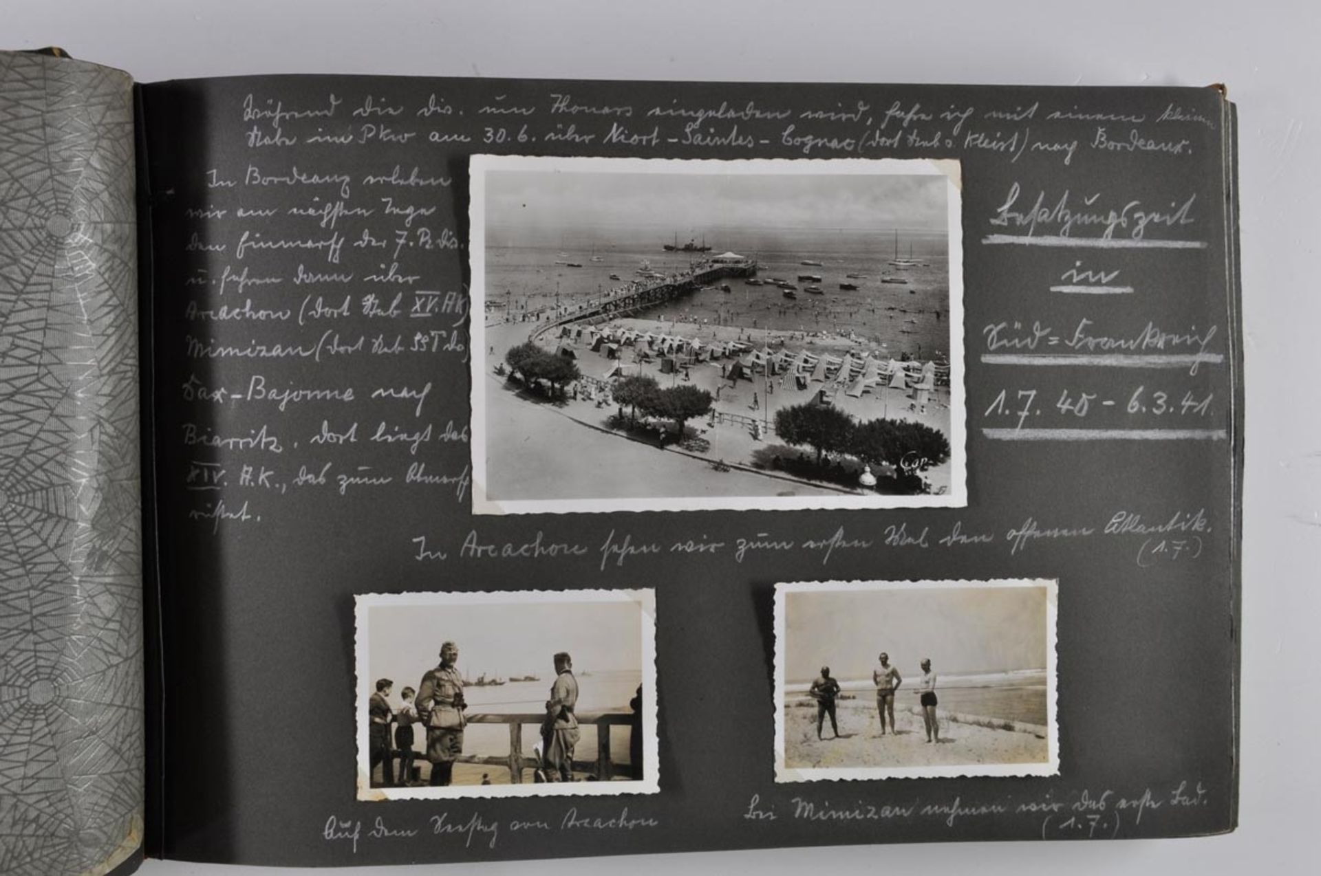 2x Fotoalbum des 1. Generalstabsoffiziers (1a) der 11. Division, knapp 500x Fotos mit Postkarten, im - Bild 7 aus 8