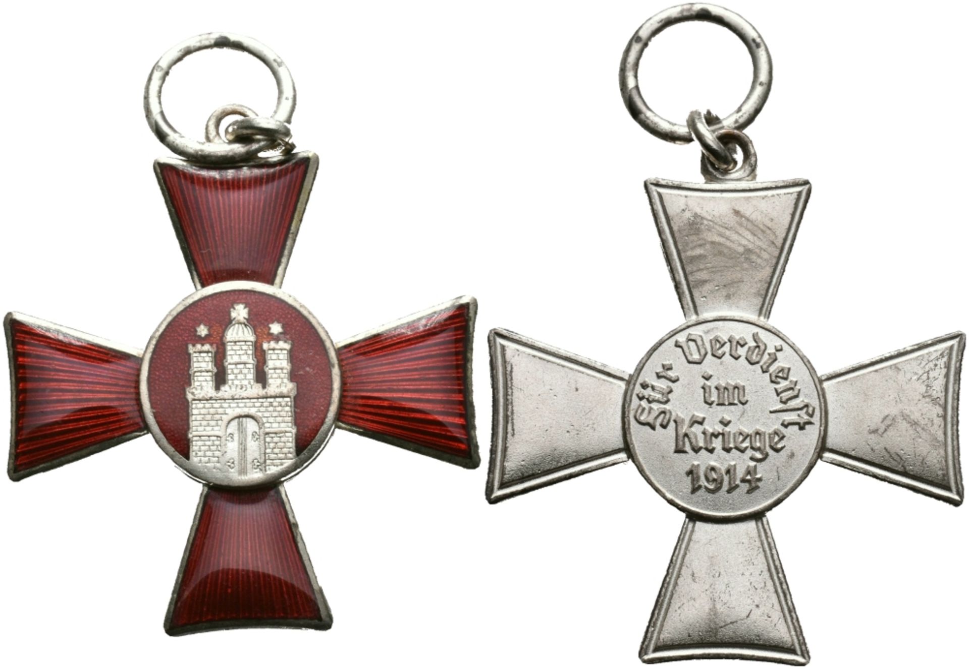 Hamburg, Hanseatic Cross (1915-1918), enameled, OEK 688, condition 2.