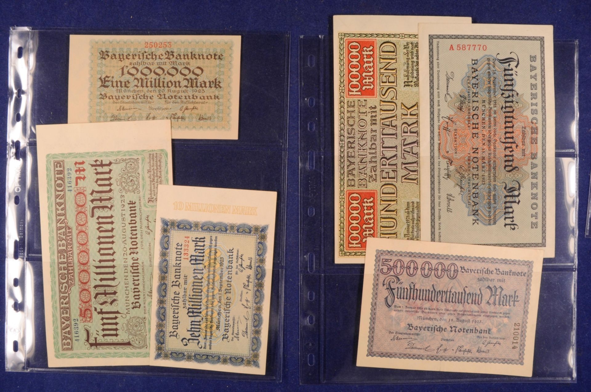 Lot Länderbanknoten Bayern, Hessen, Sachsen, Württemberg, 19 St., ab 1. Januar 1900 - 1. August 1923 - Bild 2 aus 3