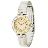 Santos de Cartier ladies wrist watch. Ca. 26 mm, Gold and high-grade steel, quartz, Ref. Number: