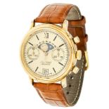 Aero Neuchatel rolled gold gentlemen chronograph. Approximate 37 mm, high-grade steel, automatic,