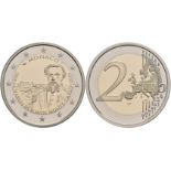 2 Euro, 2016, 150. Jahrestag der Gründung Monte Carlos durch Charles III., in Kapsel, in Originalsch