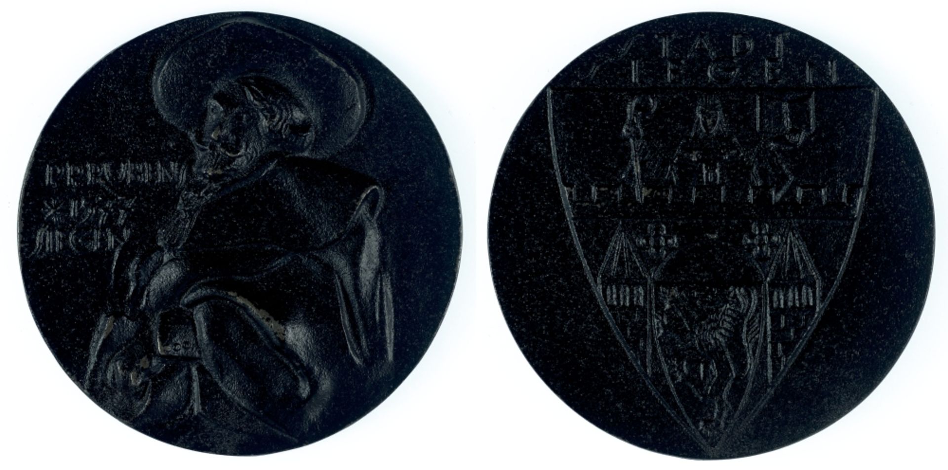 Win, blackend cast Iron Medal (diameter approximate 97, 6 mm, approximate 234, 28 g), undated,