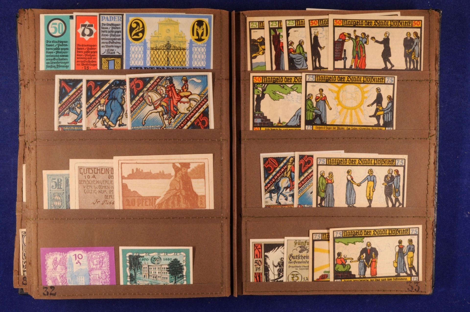 Sammlung städtisches Notgeld im alten Leder-Album mit über 700 Scheine (A-Z). Vertreten sind die Stä - Bild 16 aus 24
