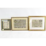 Three Antiquarian maps. Berkshire. Saxton (Christopher & Hole William), Comitatus Bercherie vulgo Ba