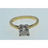 18ct gold & 1.45 carat diamond solitaire ring, size O, 4.84 grams