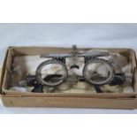 Vintage optical eye test glasses and lenses in box
