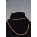 9ct gold curb link neck chain, circumference 420mm, 13.22 grams