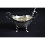 Twin-handled sugar bowl, maker's mark rubbed, Birmingham 1903, width 14.5cm, 102 grams