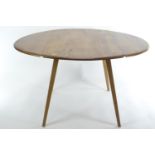 Ercol 384 Windsor drop-leaf table, golden dawn finish, Overall top open 125cm x 113cm. Overall top c