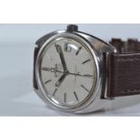 Omega automatic chronometer Constellation watch with day aperture, late 1960s, with case & 2010 serv