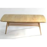 Ercol 398 occasional coffee table in beech & elm. L105cm W44cm H35cm