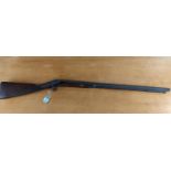 Antique flintlock rifle, overall length 120cm, losses