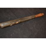 Victorian turned & painted wooden truncheon, length 45cm, some nicks