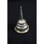 George IV silver wine funnel, maker WF, London 1821, of two sections, overall length 13.5cm, 72 gram