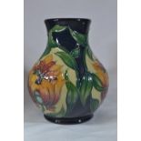 Moorcroft 'Fire Flower' vase, dated 2005, underglaze & impressed marks, height 15.5cm