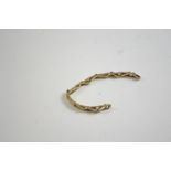 Scrap 9ct gold & metal sprung strap, gross weight 5.18 grams